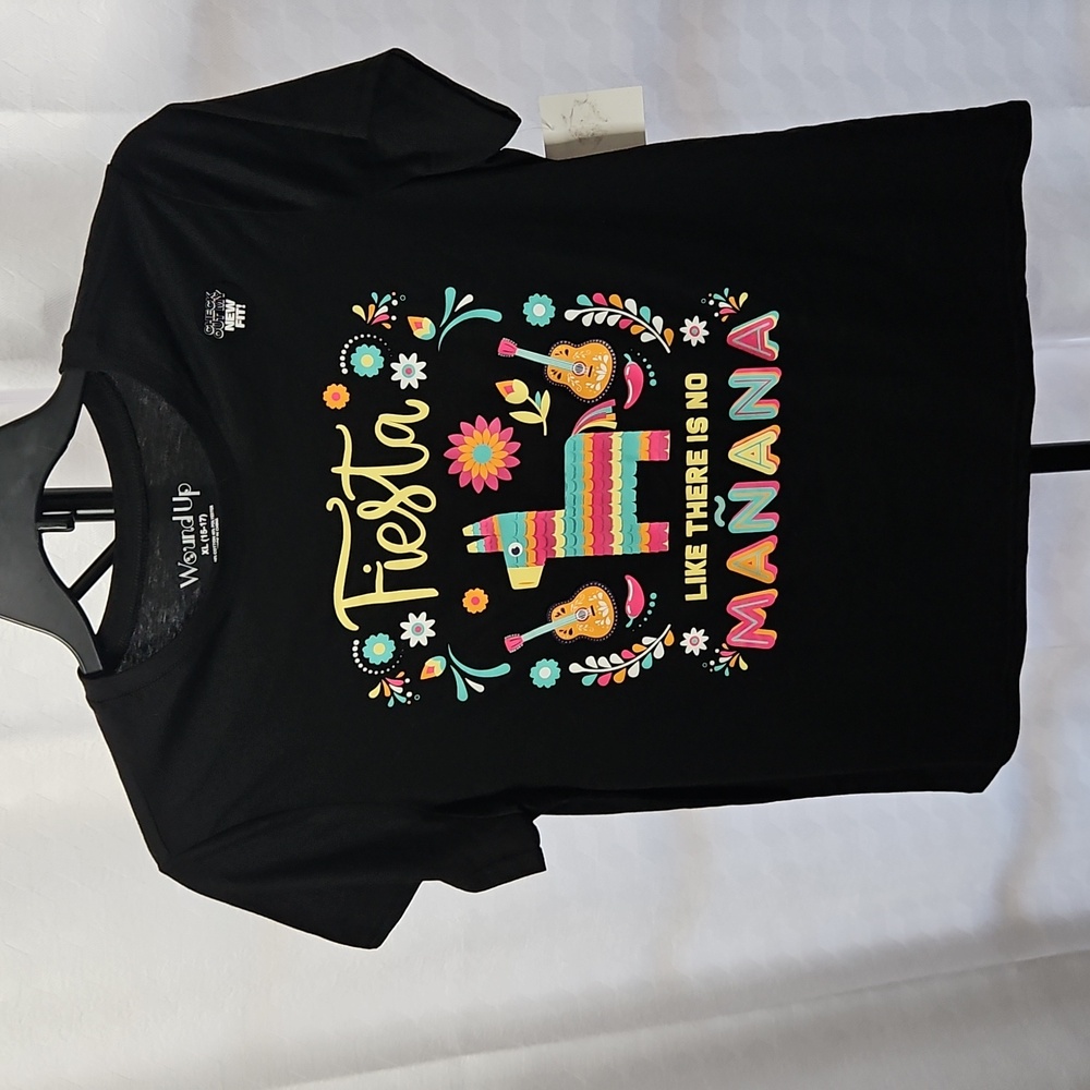 Wound Up Black Fiesta Llama T-Shirt